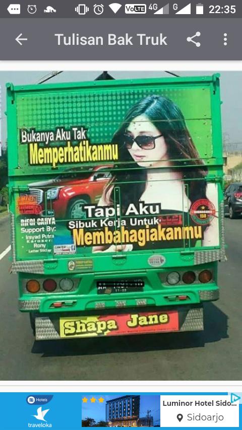 Paling Populer 30 Gambar  Kata Kata  Keren Di Truk  Gambar  