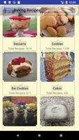 Baking recipes : cookies, cakes and breads poster