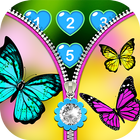 آیکون‌ Butterfly Zip Lock Screen with Password