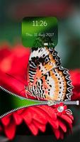 Butterfly Zip Lock Screen with Password اسکرین شاٹ 1