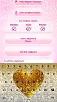 Glitter Heart Keyboard Theme penulis hantaran