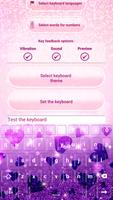 Glitter Heart Keyboard Theme syot layar 1