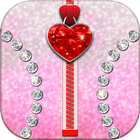 Diamond Hearts Zipper Locker آئیکن