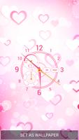 Amour Fond d'écran d'Horloge Affiche