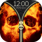 Skull Zipper Screen Lock icon