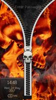 Skull Zipper Screen Lock پوسٹر