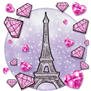 Wallpaper Paris Hidup Berlian Merah Muda APK