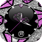 자주색 다이아몬드 시계 라이브 벽지 아이콘