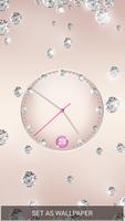 자주색 다이아몬드 시계 라이브 벽지 스크린샷 1