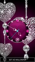 자주색 다이아몬드 시계 라이브 벽지 스크린샷 2