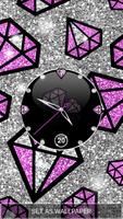 자주색 다이아몬드 시계 라이브 벽지 스크린샷 3