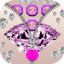 Purple Diamond Zipper Screen APK