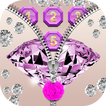 ”Purple Diamond Zipper Screen