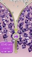 Purple Diamond Zipper Screen 스크린샷 1