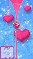 Valentine Zipper Lock Screen syot layar 2