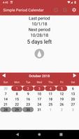 Simple Period Calendar capture d'écran 2