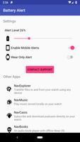 Wear OS Custom Battery Alert on Phone or Watch الملصق