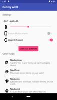 Wear OS Custom Battery Alert on Phone or Watch ภาพหน้าจอ 1