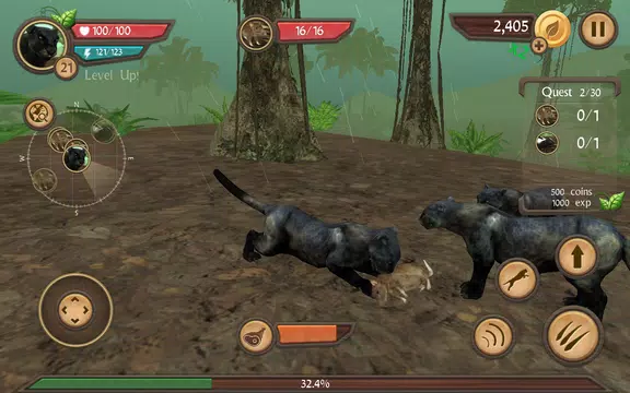 Panther Family African Life: Animal Dash Safari Big Cat Simulator Black Jaguar Animals Fighting For Android Panther Family African Life: Animal Dash Safari Big Cat Simulator Black Jaguar Animals Fighting For Android