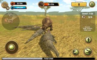 Wild Crocodile Simulator 3D imagem de tela 2