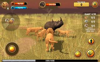 Wild Lion Simulator 3D imagem de tela 2