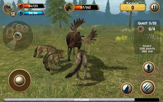 Wild Wolf Simulator 3D capture d'écran 3