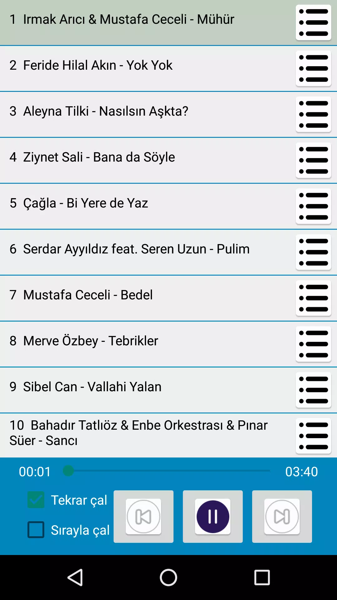 Android İndirme için Türkçe Pop Şarkılar 2019 APK