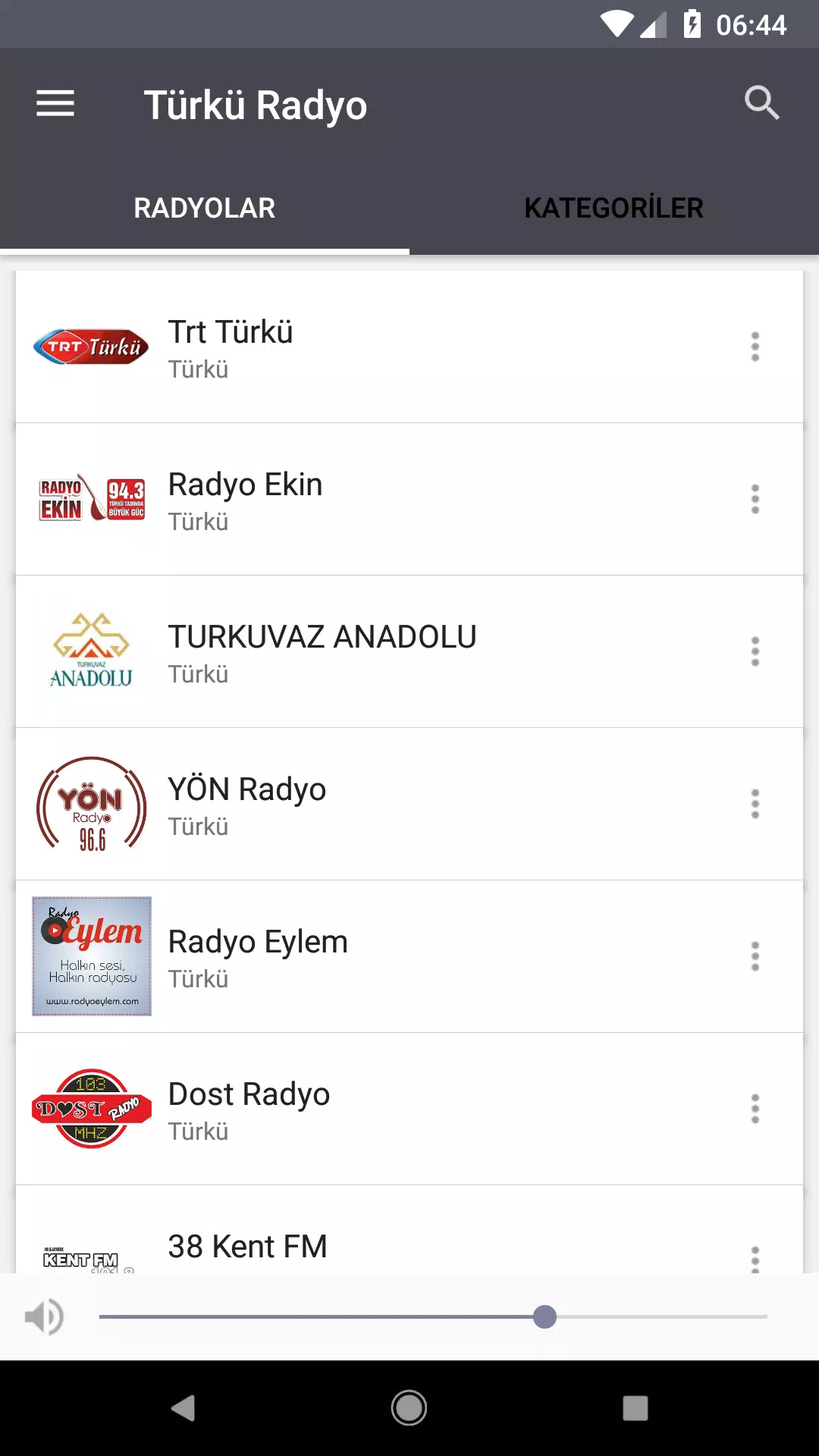 Android İndirme için Türkü Radyoları APK