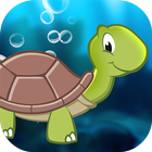 Aventura en océano de tortuga icono