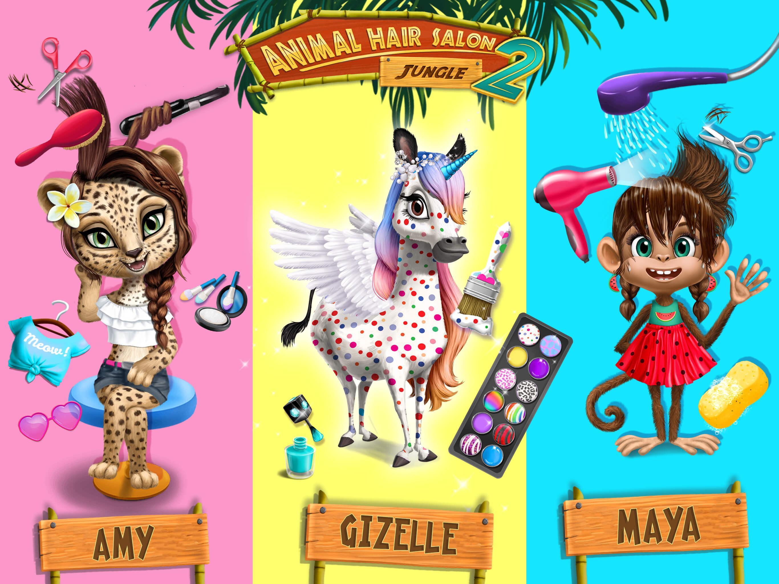 Jungle Animal Hair Salon 2 Tropical Beauty Salon For