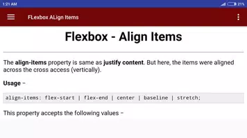 Flexbox Tutorial Offline imagem de tela 6