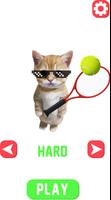 Chat mignon Meme Tennis capture d'écran 2