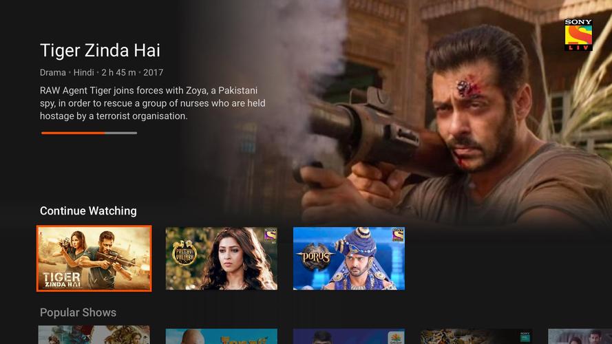 Sony liv app online