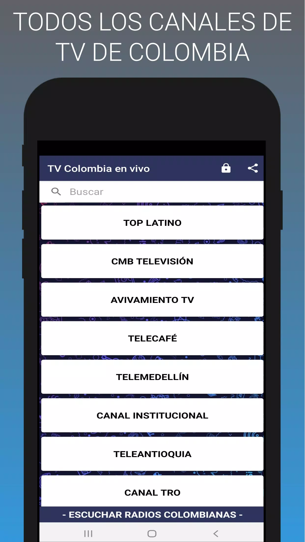 Descarga de APK de TV Colombiana en vivo - Canales de Colombia gratis para  Android