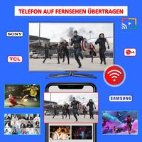 Telefon Fernseher übertragen Plakat