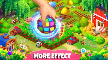 Merge Flower: Farm Town Garden постер