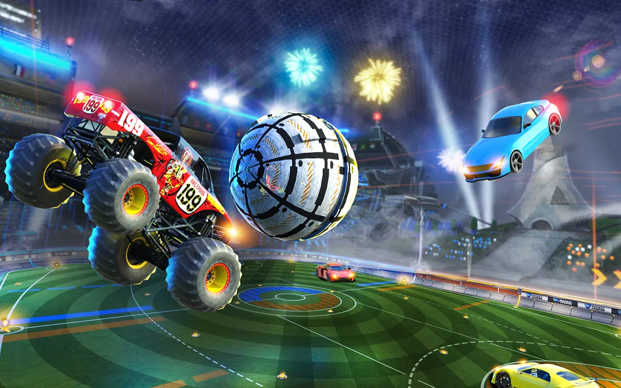 كرة القدم في لعبة Rocket Car APK للاندرويد تنزيل