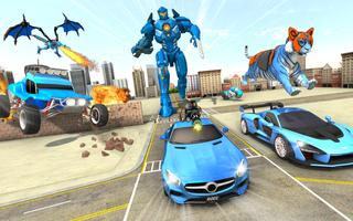 Car Robot Transformer Games 3D الملصق