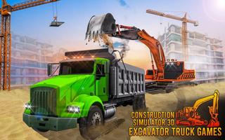 Construction Simulator 3D - Excavator Truck Games постер