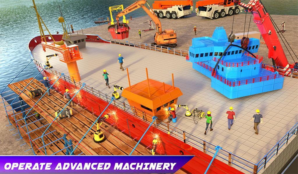 Cruise Ship Mechanic Simulator Ship Building Games For Android Apk Download - roblox build a boat crane