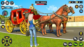 Horse Cart Transport Taxi Game plakat