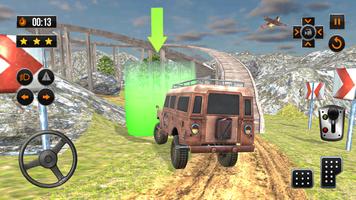 Offroad JeepWagen Parken Spiel Plakat