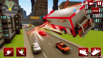 Flying Fire Truck Simulator capture d'écran 1