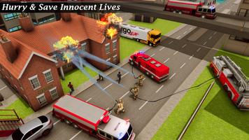 Flying Fire Truck Simulator ảnh chụp màn hình 3