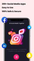 all social media apps in one app Affiche