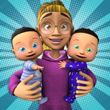 новорожденными близнецами-игра по уходу за детьми