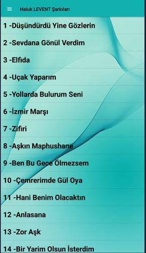 haluk levent sarkilari internetsiz 40 sarki for android apk download