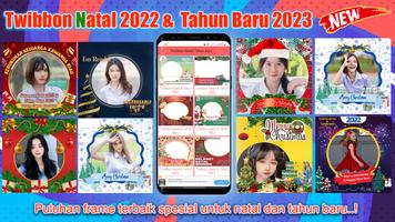 Twibbon Natal dan Tahun Baru Plakat