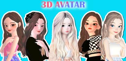 3D Avatar Emoji Affiche