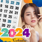 Calendar photo frame 2024 icono